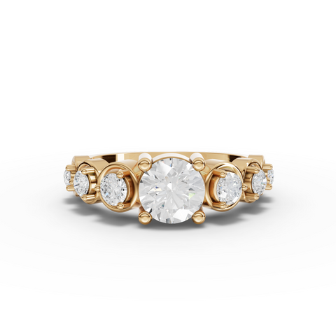 2.34 Ct Round Bezel Drop Lab Diamond Jewelry Set
