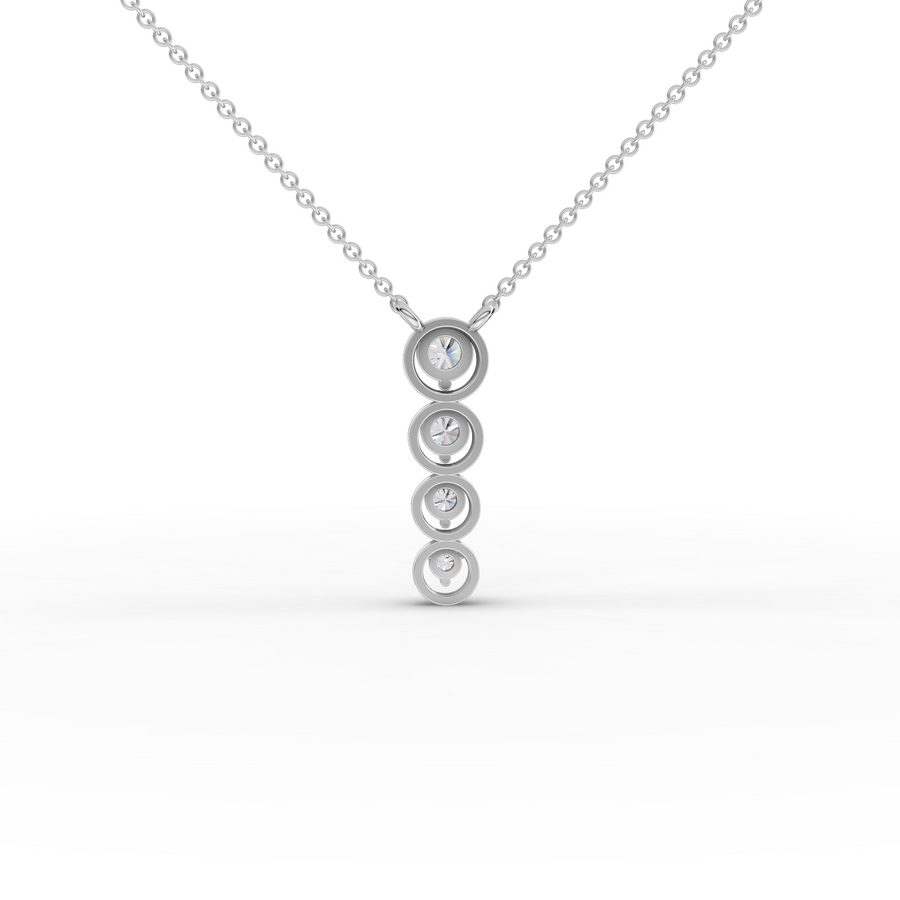 2.34 Ct Round Bezel Lab Diamond Set