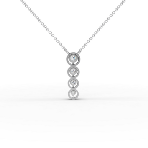 Vertical Lab Grown Diamond Bar Pendant Necklac