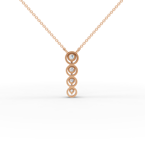 Vertical Lab Grown Diamond Bar Pendant Necklac