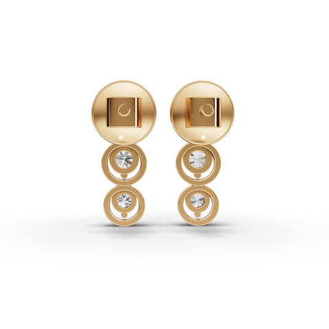 Minimalist Vertical Lab Grown Diamond Drop Earrings