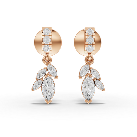 1.40 Ct Marquise Cluster Lab Diamond Jewelry Set