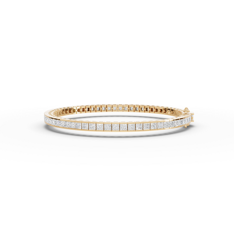 6.35 CT Princess Lab Grown Diamond Tennis Bracelet