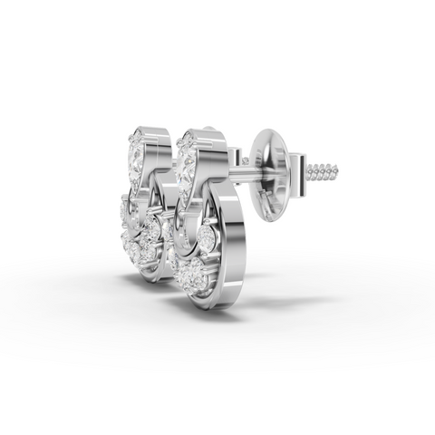 Statement Pear Shaped Lab Grown Diamond Drop Earrings