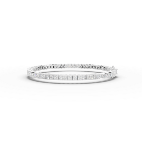 6.35 CT Princess Lab Grown Diamond Tennis Bracelet