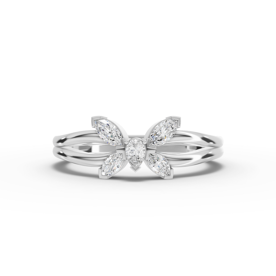 0.85 Ct Marquise Butterfly Diamond Set