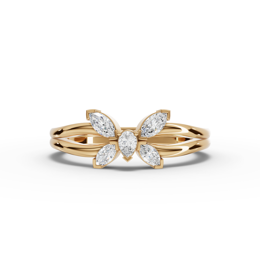 0.85 Ct Marquise Butterfly Diamond Set