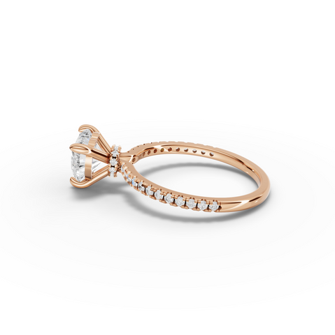 1.73 Ct Heart Hidden Halo Pavé Ring