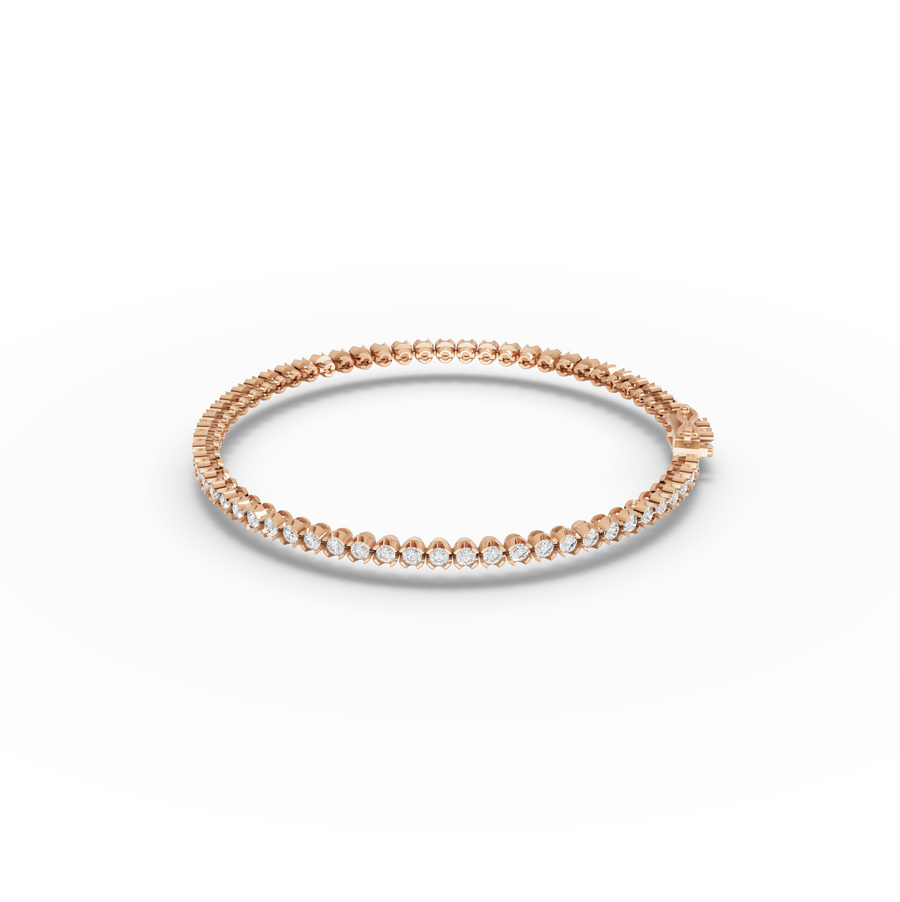 1.88 CT Round Lab Diamond Prong Set Tennis Bracelet
