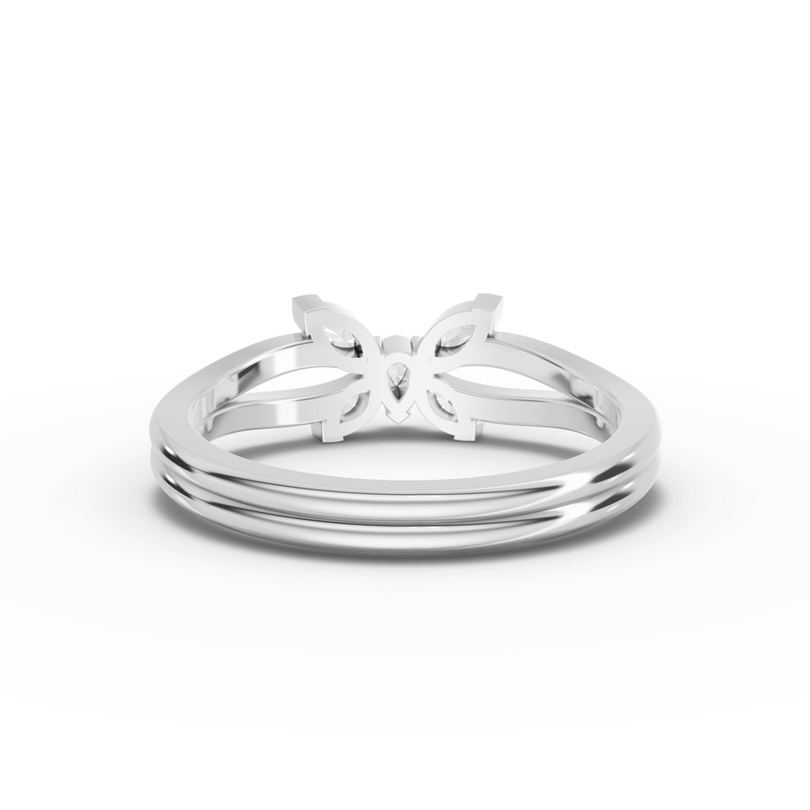0.24 Ct Marquise Butterfly Diamond Ring