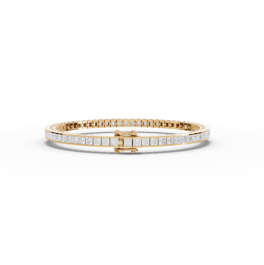 6.35 CT Princess Lab Grown Diamond Tennis Bracelet