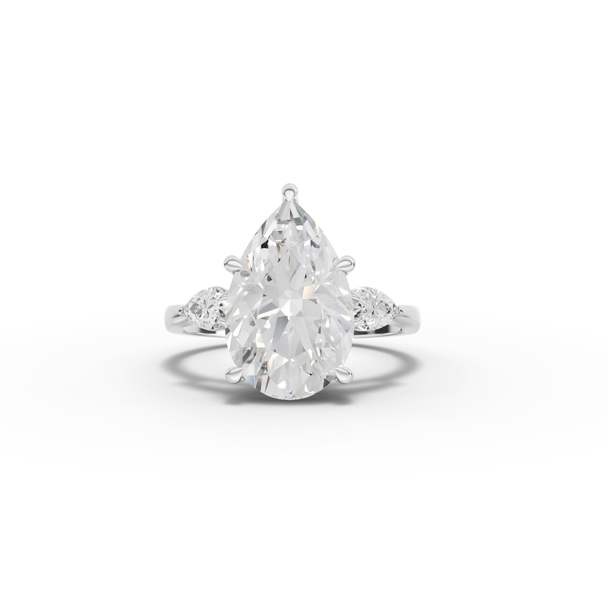 4.33 CT Pear Three-Stone Lab Diamond Ring