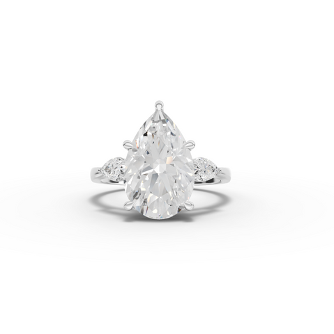 4.33 CT Pear Three-Stone Lab Diamond Ring
