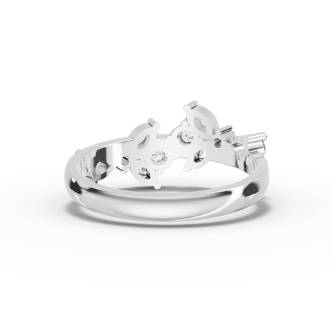 1.65 Ct Marquise & Pear Floral Lab Diamond Jewelry Set