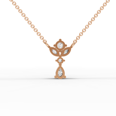 1.65 Ct Marquise & Pear Floral Lab Diamond Jewelry Set