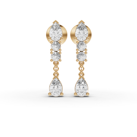 Statement Earrings Featuring Lab Grown Diamond Drop Design