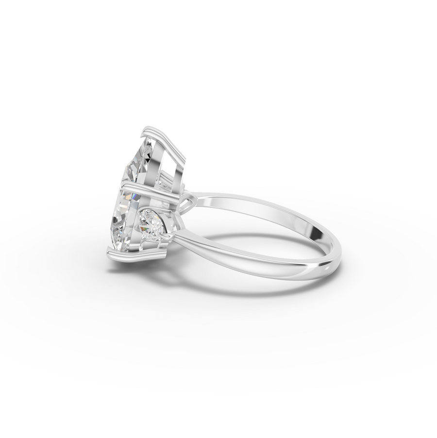 4.33 CT Pear Three-Stone Lab Diamond Ring