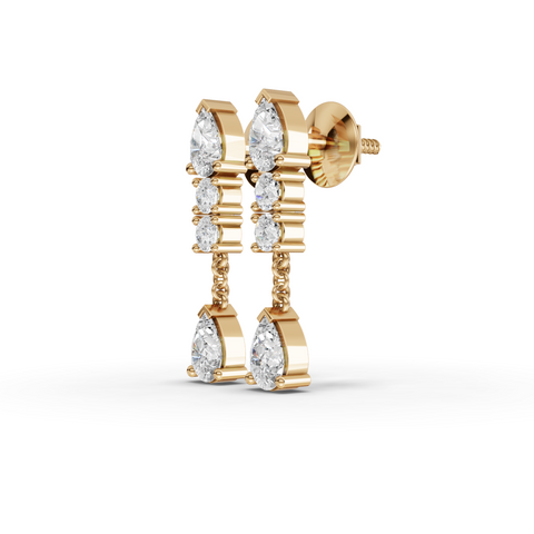 Statement Earrings Featuring Lab Grown Diamond Drop Design