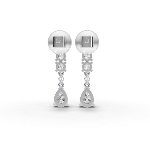 Statement Earrings Featuring Lab Grown Diamond Drop Design