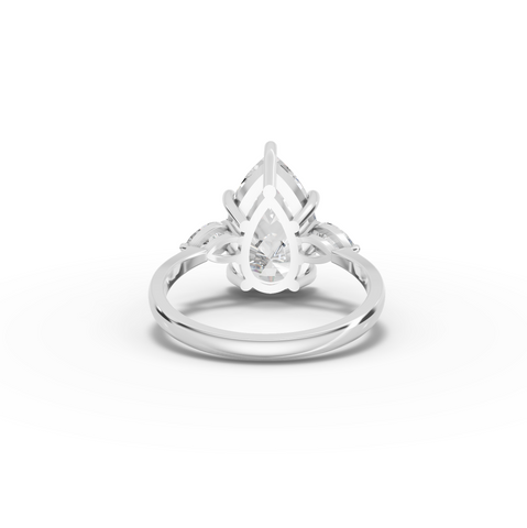 4.33 CT Pear Three-Stone Lab Diamond Ring