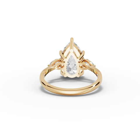 4.33 CT Pear Three-Stone Lab Diamond Ring