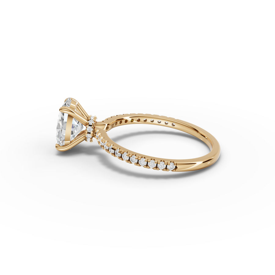 1.73 CT Oval Hidden Halo Pavé Ring