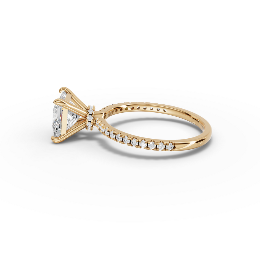 2.23 CT Princess Hidden Halo Pavé Ring