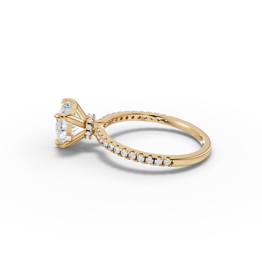1.73 Ct Heart Hidden Halo Pavé Ring