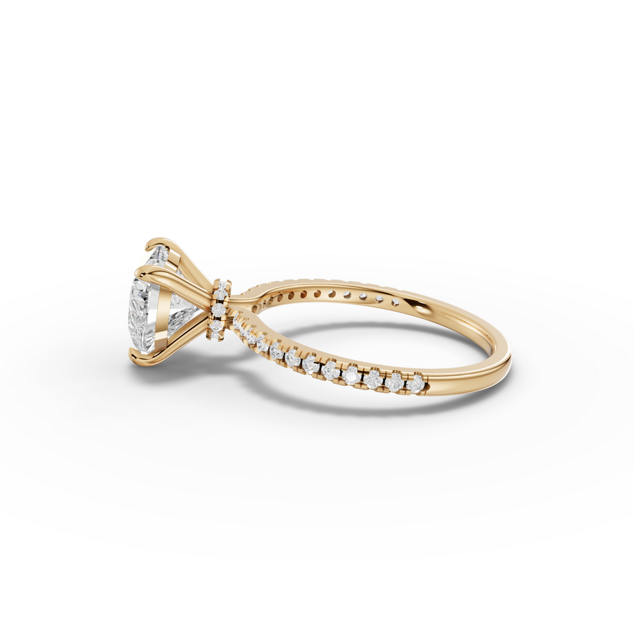2.23 Ct Heart Hidden Halo Pavé Ring