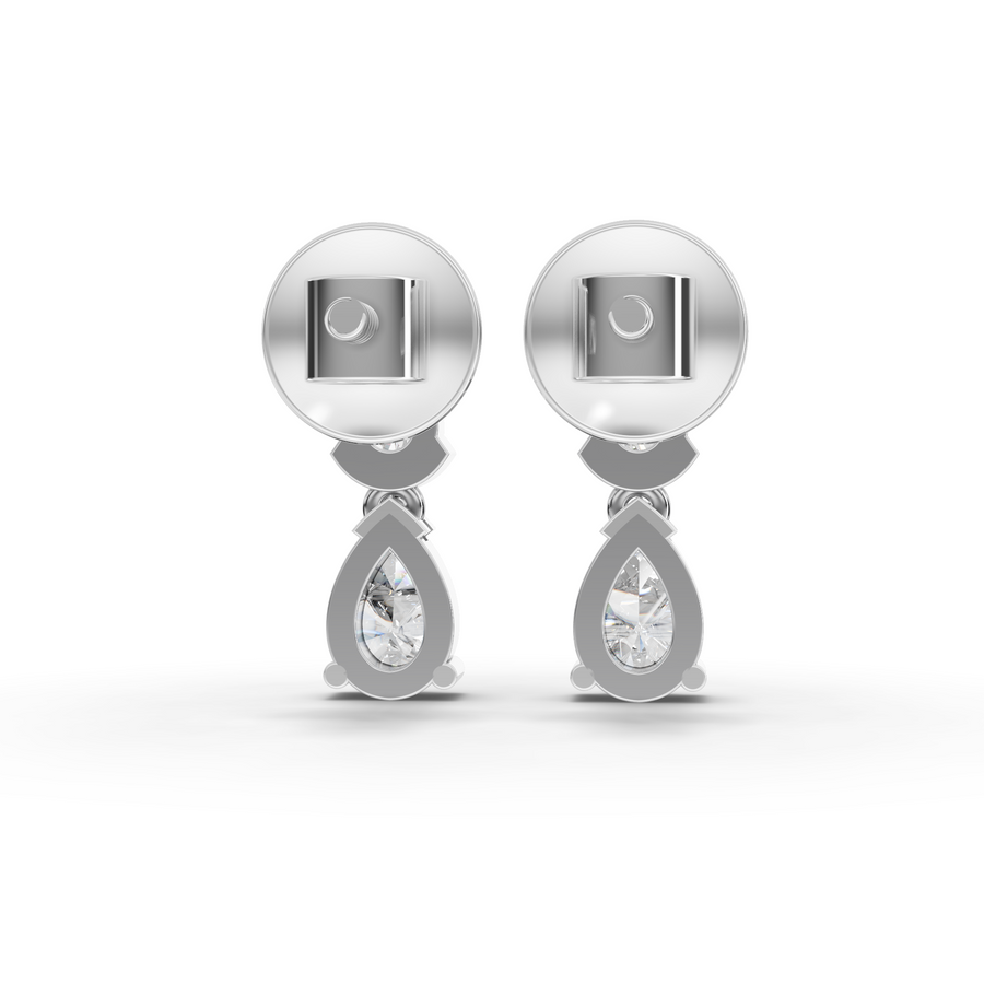 2.43 Ct Pear & Round Lab Diamond Jewelry Set