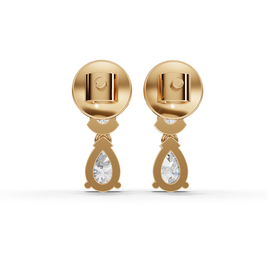 2.43 Ct Pear & Round Lab Diamond Jewelry Set