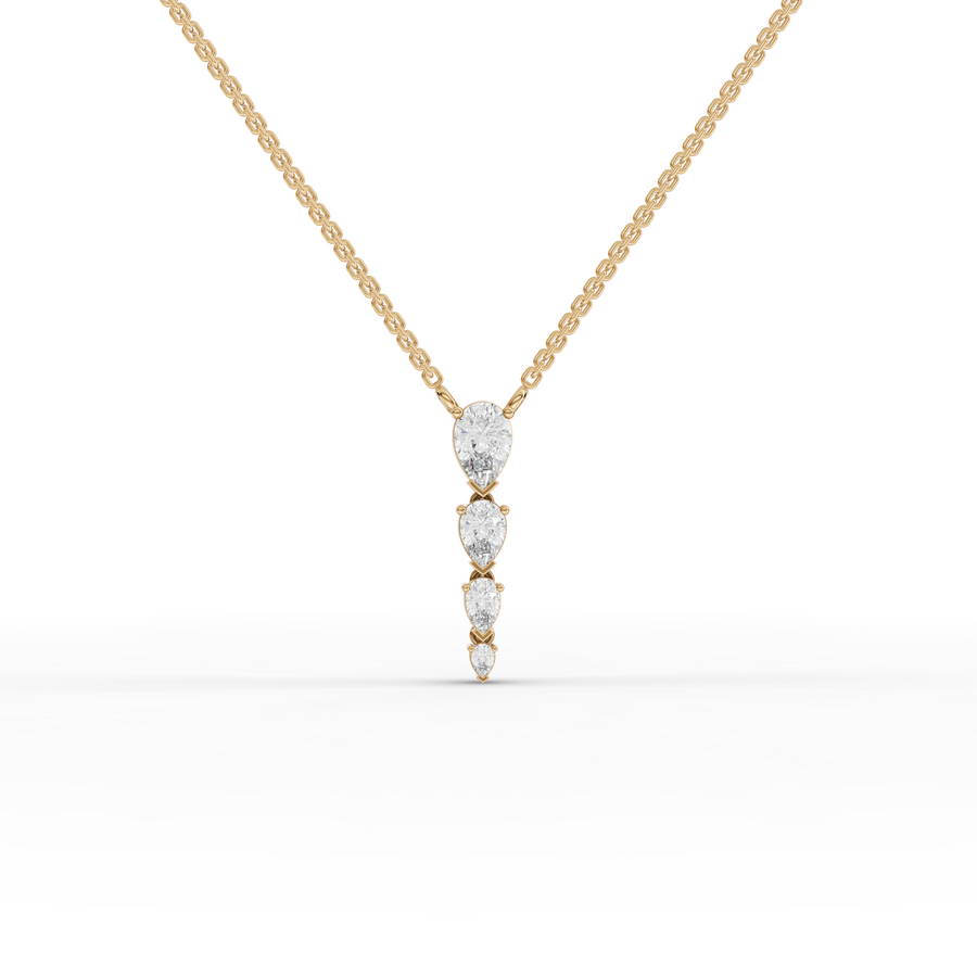 1.28 Ct Pear Drop Diamond Pendant