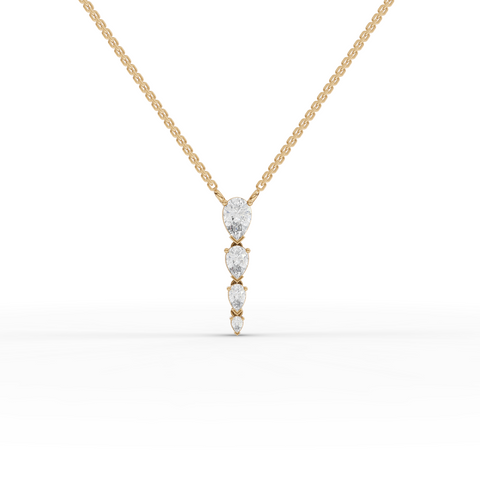 4.27 Ct Pear-Shaped Modern Lab Diamond Statement Jewelry Set