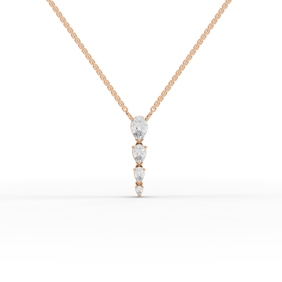 1.28 Ct Pear Drop Diamond Pendant