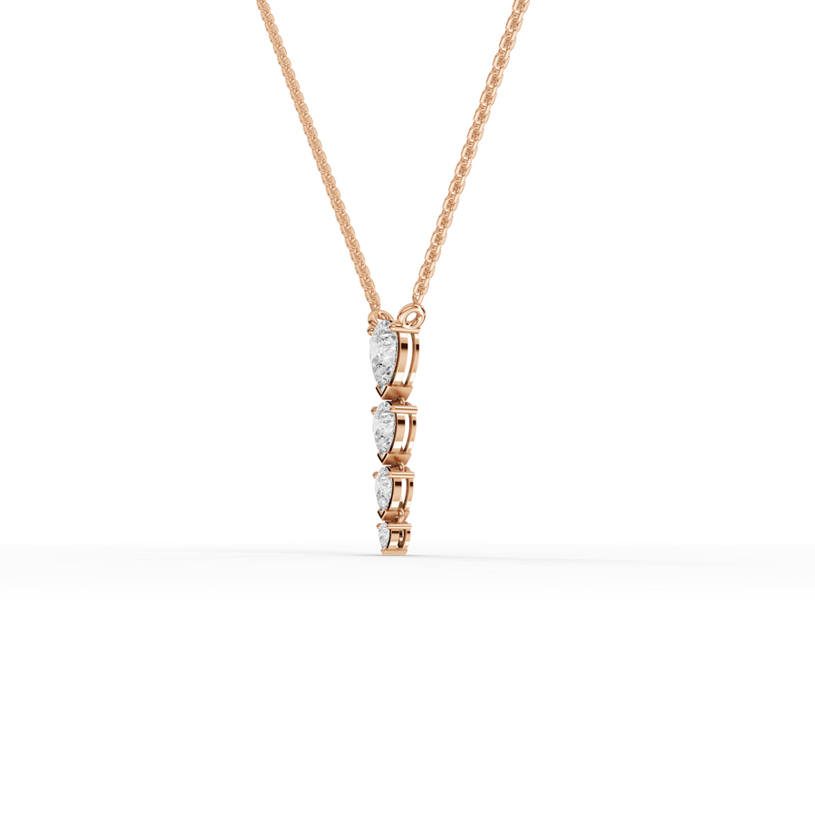 1.28 Ct Pear Drop Diamond Pendant