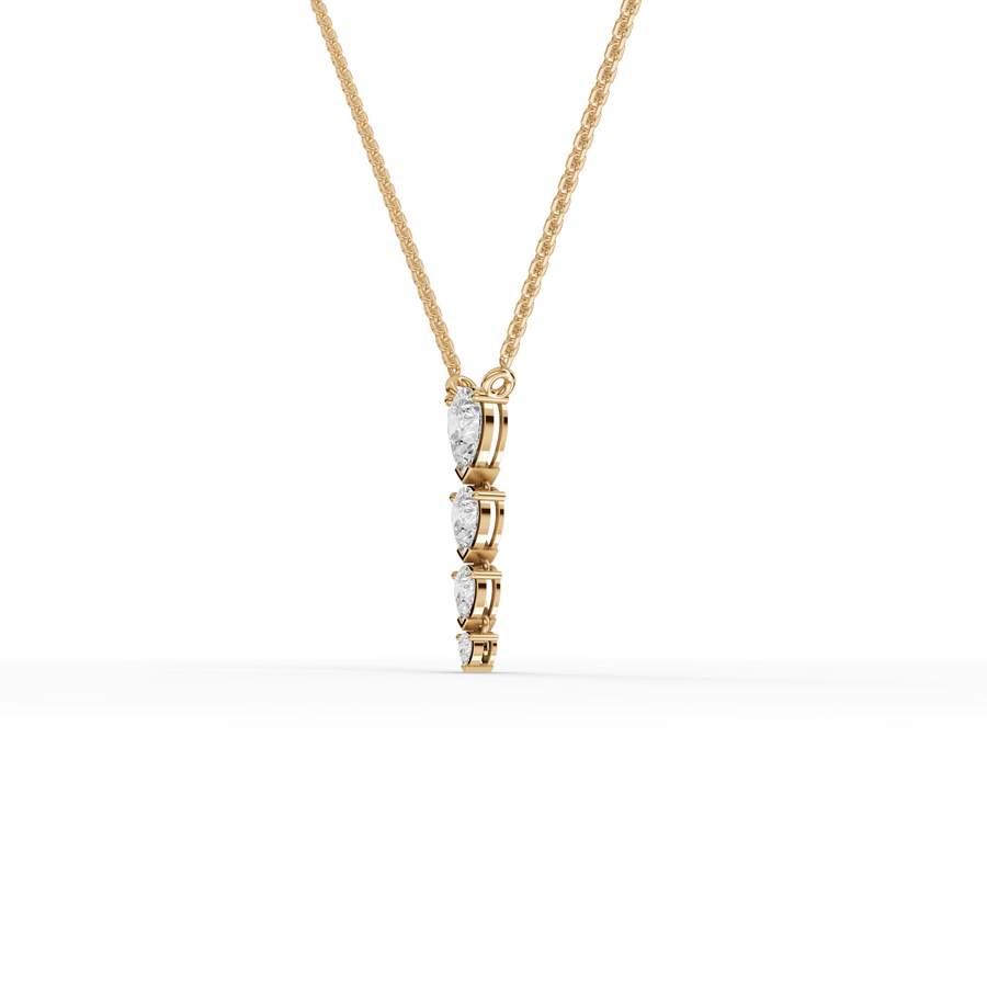 1.28 Ct Pear Drop Diamond Pendant