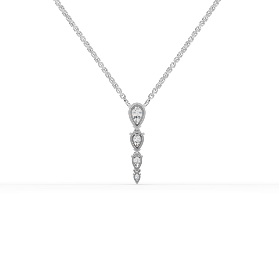 1.28 Ct Pear Drop Diamond Pendant