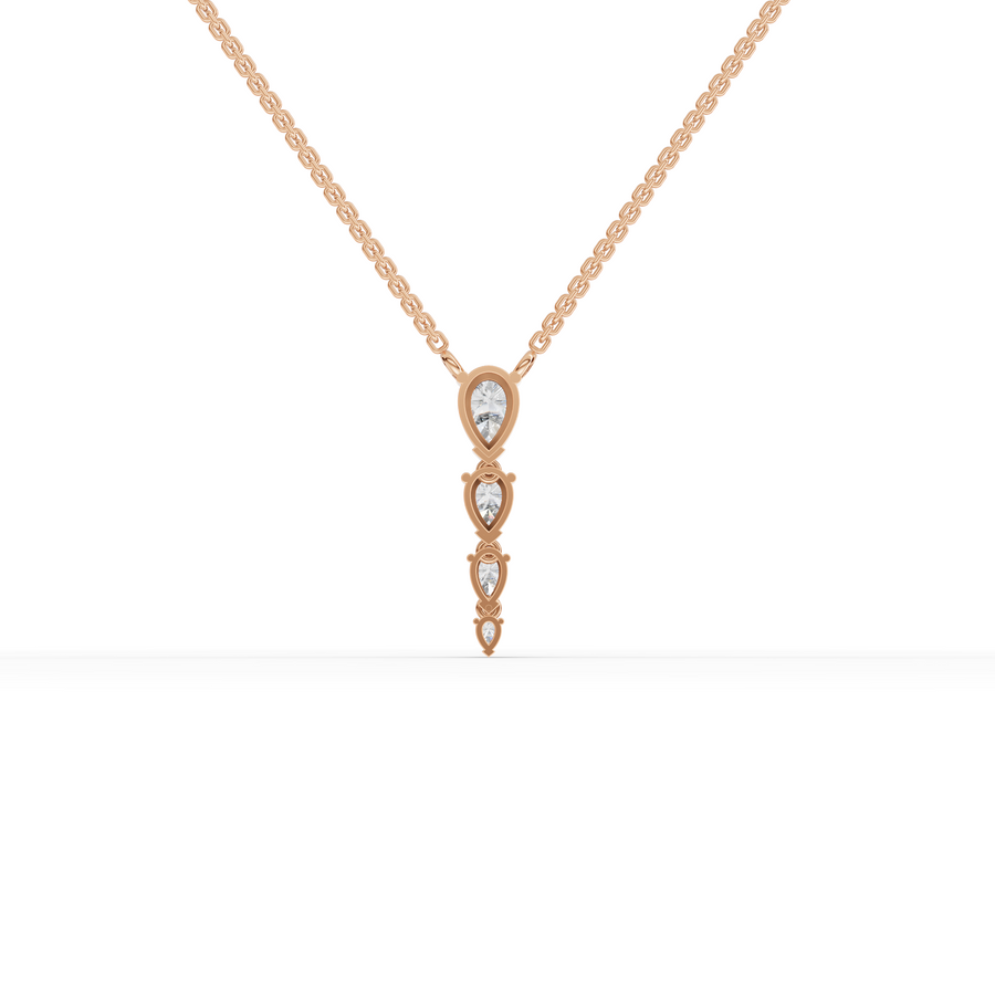 1.28 Ct Pear Drop Diamond Pendant
