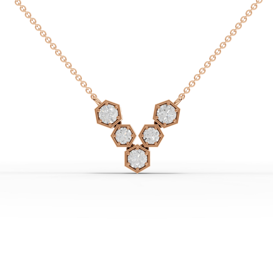 2.62 Ct Hexagon Round Lab Diamond Set