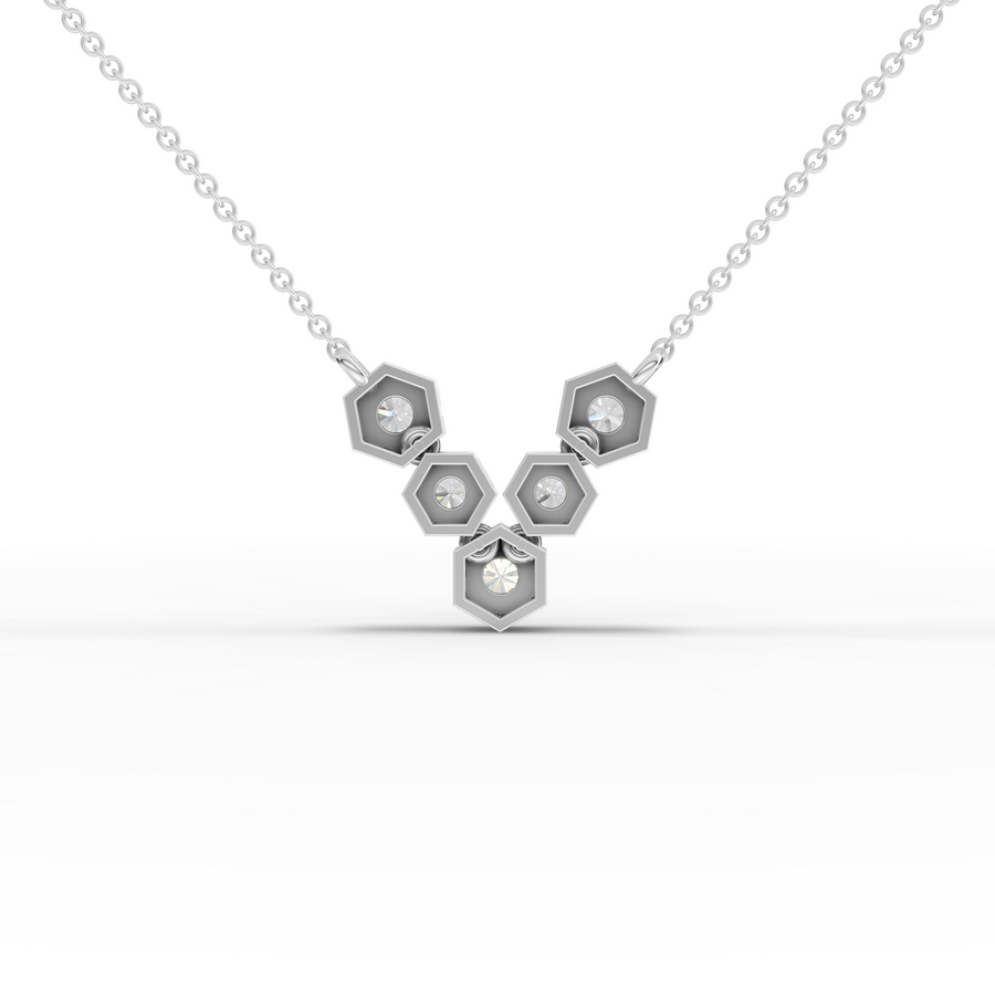 2.62 Ct Hexagon Round Lab Diamond Set