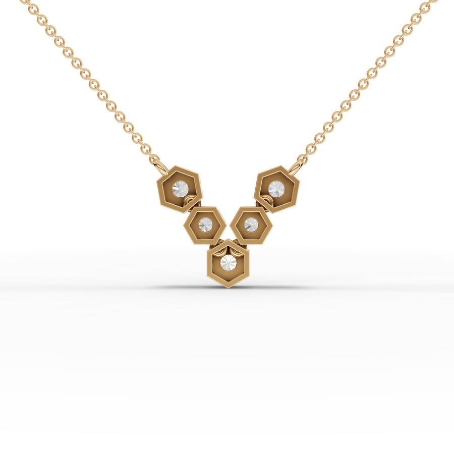 2.62 Ct Hexagon Round Lab Diamond Set