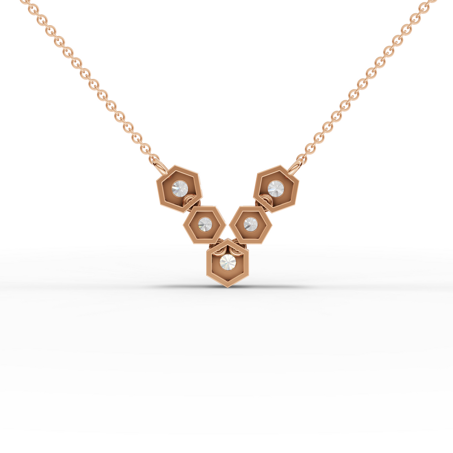 2.62 Ct Hexagon Round Lab Diamond Set