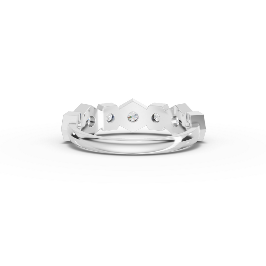 2.62 Ct Hexagon Round Lab Diamond Set