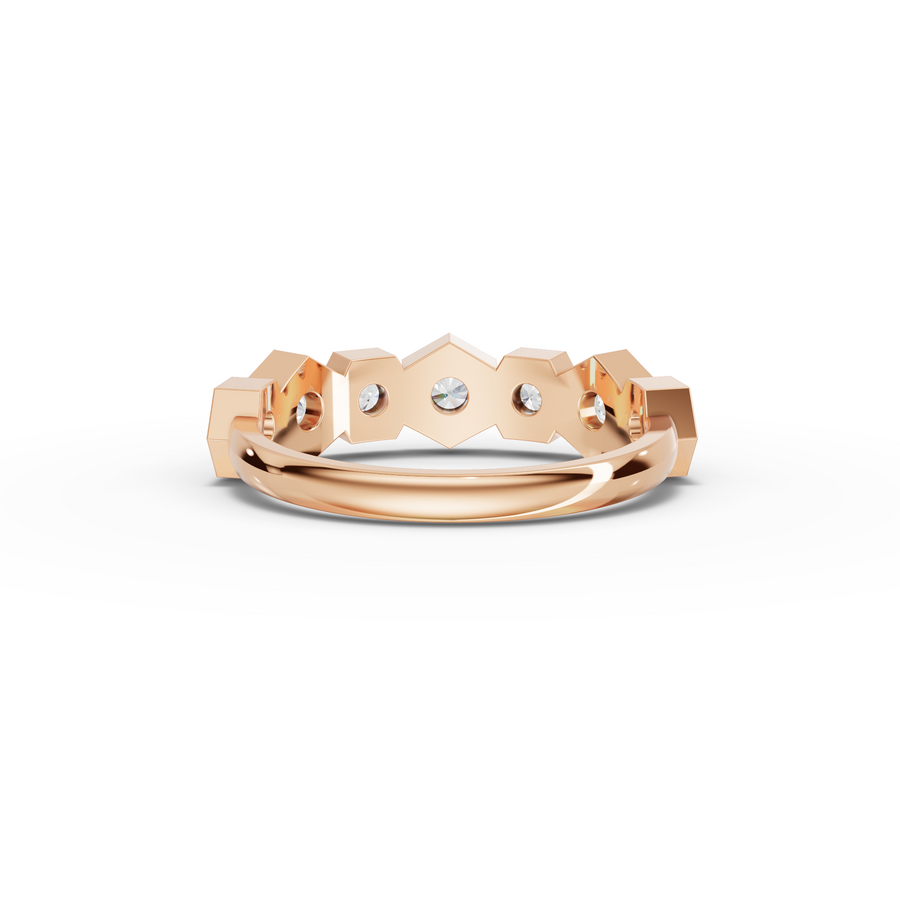 2.62 Ct Hexagon Round Lab Diamond Set