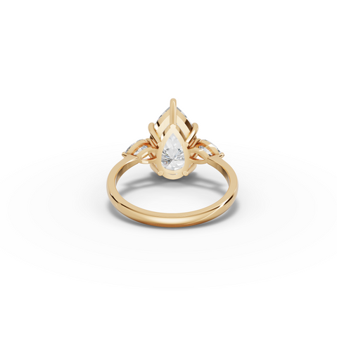 3.83 CT Pear Three-Stone Lab Diamond Ring
