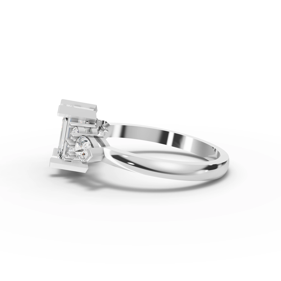 1.60 Ct Emerald Lab Diamond Cluster Ring