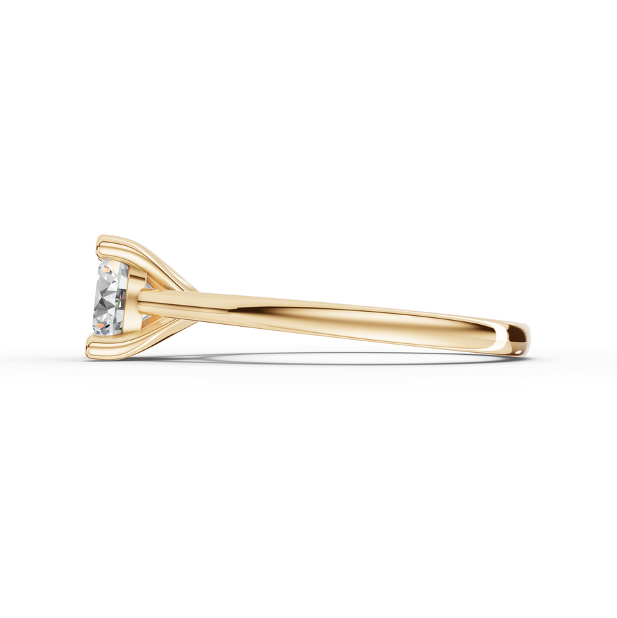 1 Ct Round Lab Diamond Solitaire Ring 1.00 Ct Center