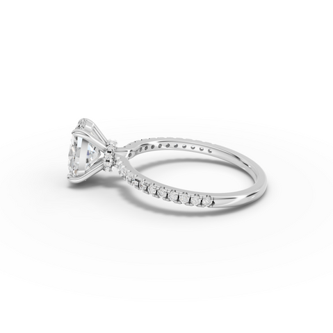 1.73 CT Oval Hidden Halo Pavé Ring