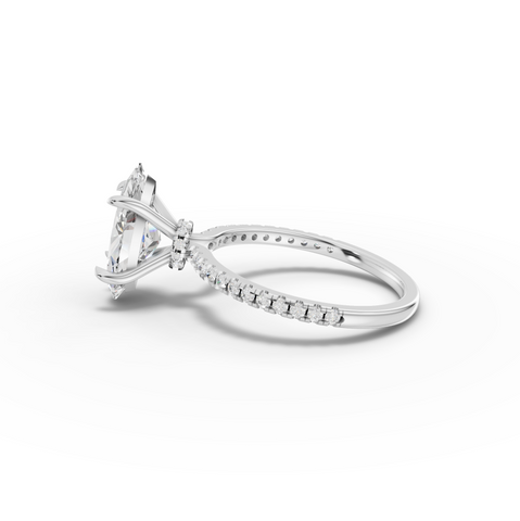 2.23 Ct Marquise Hidden Halo Pavé Ring