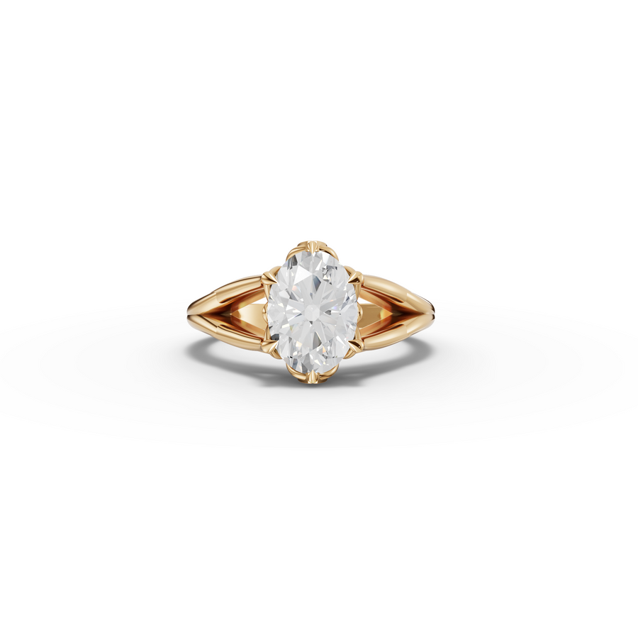 1.50 CT Oval Solitaire Lab Grown Diamond Ring